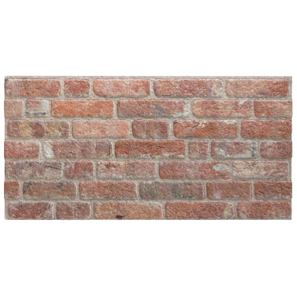 Baksteenstrip 3D Wandpaneel EPS Barok Licht Rood