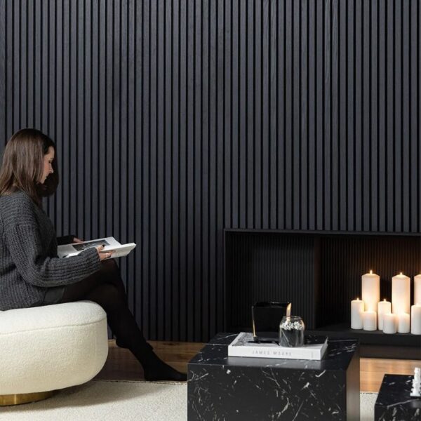 AKU Paneel Akoestisch Vilt Zwart Stoel