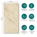 69 PER PANEEL - 120x280x0,3 cm - PVC Wandpaneel Milos Bruin Marmerloo