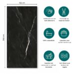 USP - PVC Marmer Wandpaneel Nero Marquina Zwart Glans