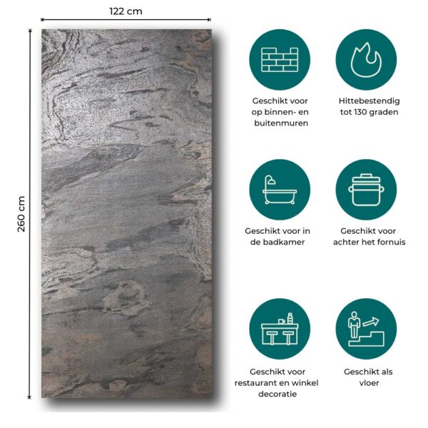 Natuursteen Wandpaneel Zeera Green Modern