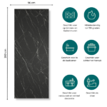 SPC Marmer Wandpaneel MAT Nero 260x96x0.4cm Informatie
