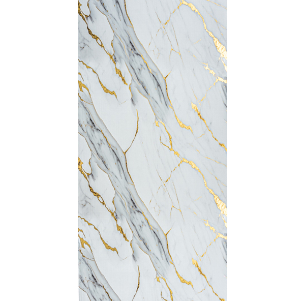 PVC Marmer Paneel White Gold Glans 260x122x0,3cm