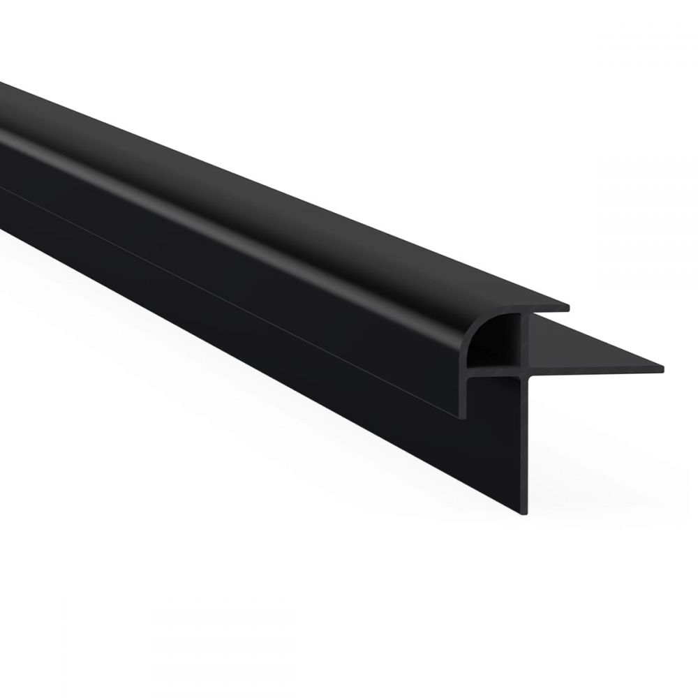 Buitenhoek profiel 4 mm aluminium zwart