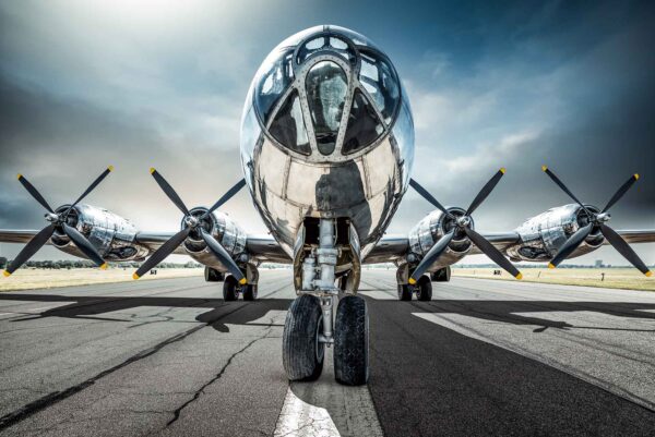 Historical,Bomber,On,A,Runway,Ready,For,Take,Off