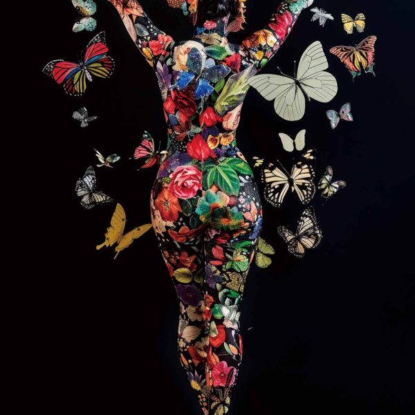 Glasschilderij Butterfly Ballerina B 120x80cm