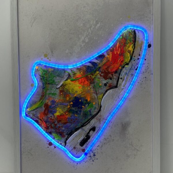 Neon Art Baseball Sneakers