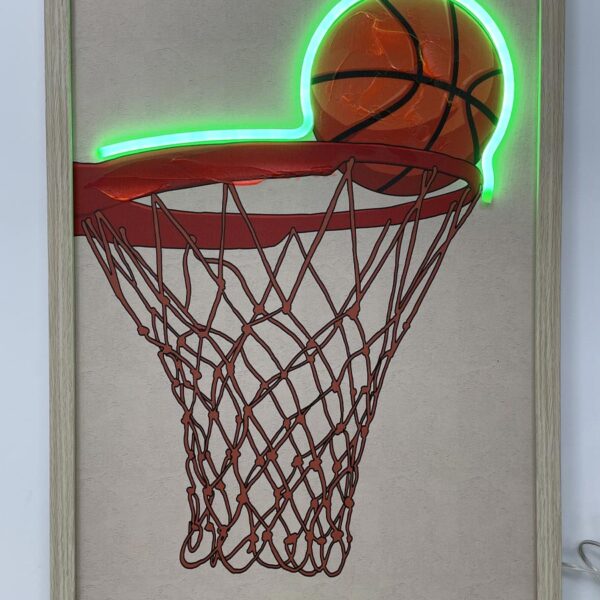 Neon Art Basketball
