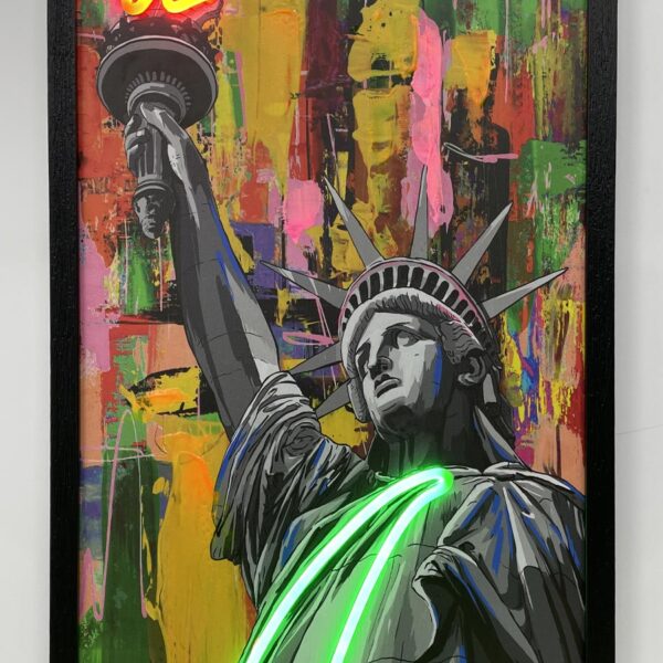 Neon Art Liberty Statue