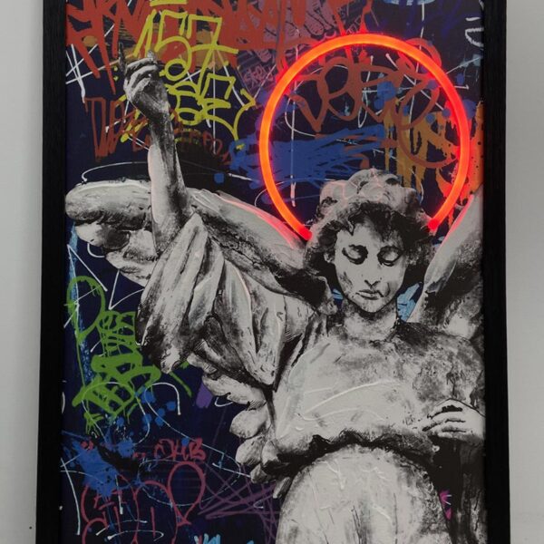 Neon Art Peace Angel
