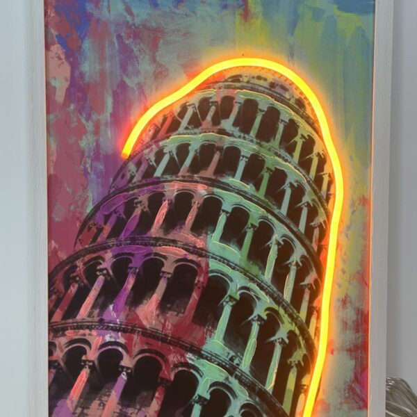 Neon Art Pisa Tower