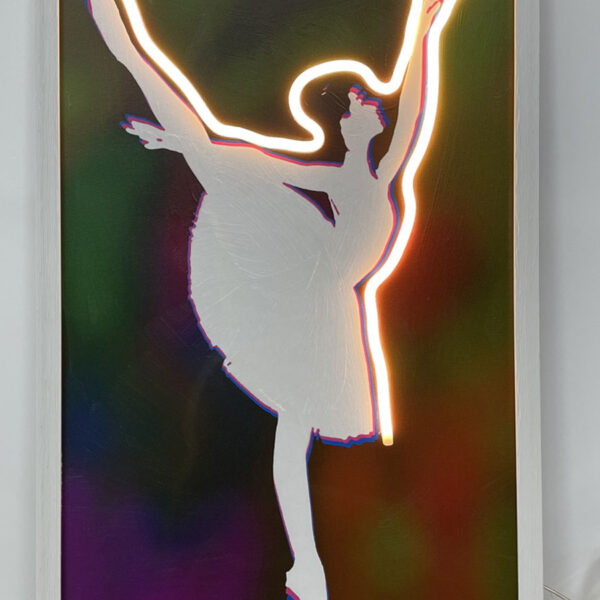 Neon Art White Dancing