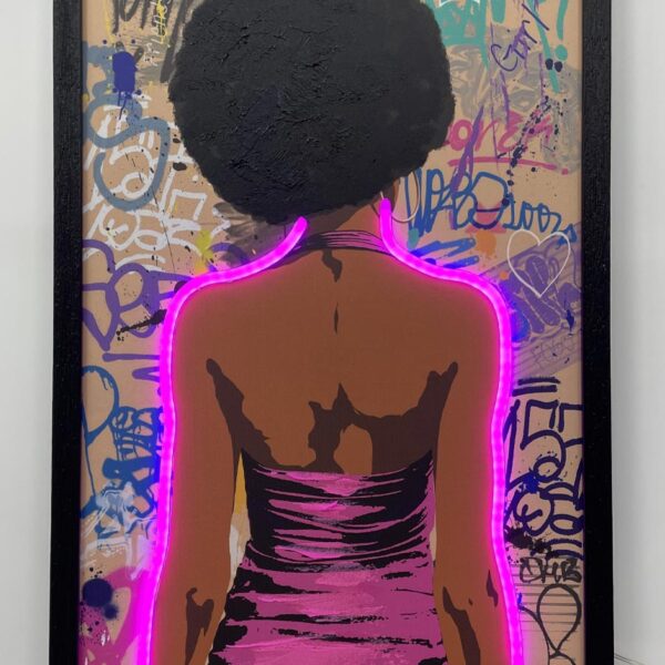 Neon Art Woman Back