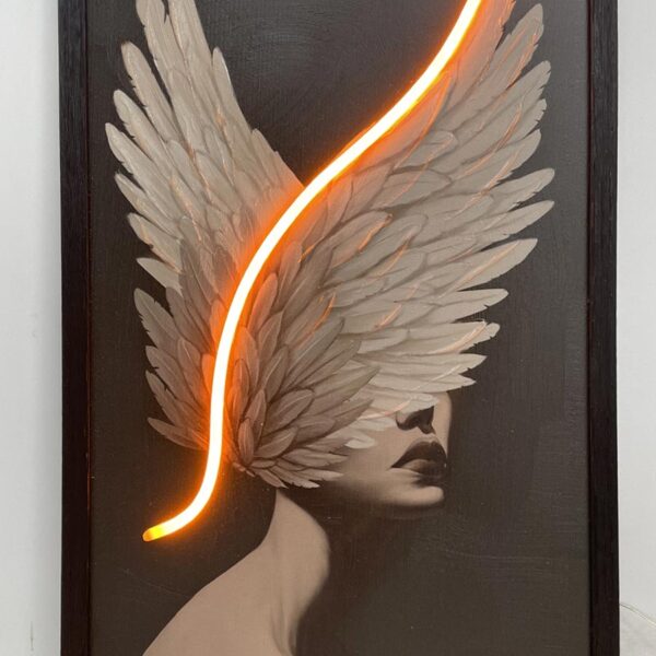 Neon Feather Art