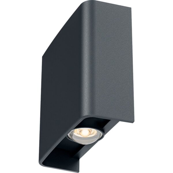 LED Wandlamp Brinton Victo - Antraciet 2W 11x10cm