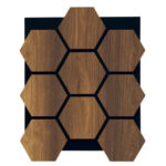 Hexagon Vilt Woodie Paneel Dark