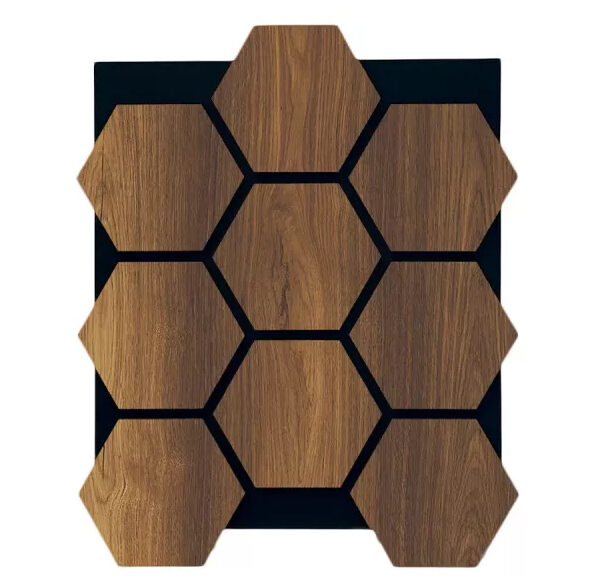 Hexagon Vilt Woodie Paneel Dark